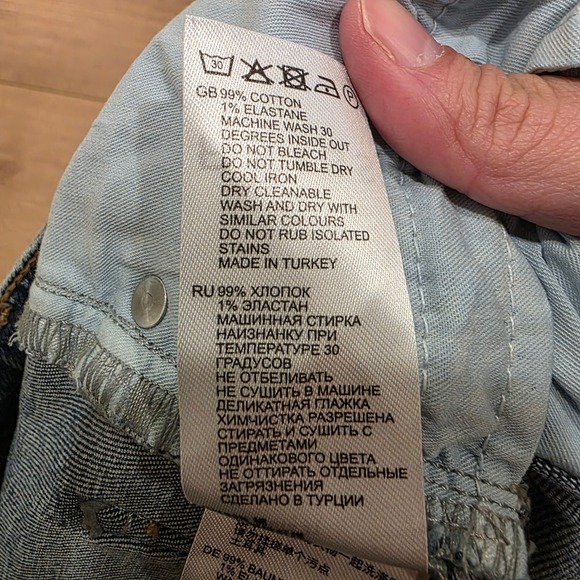 Reiss Bailey High Rise Straight Leg Blue Button Fly Jeans Medium Wash Womens - Picture 5 of 12